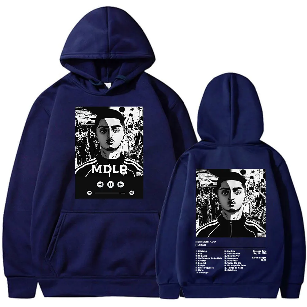 Rapper Morad M.D.L.R Album Hoodies Men's Women Clothing Fashion Hip Hop Oversized Sweatshirts Vintage Loose Pullovers Streetwear 2