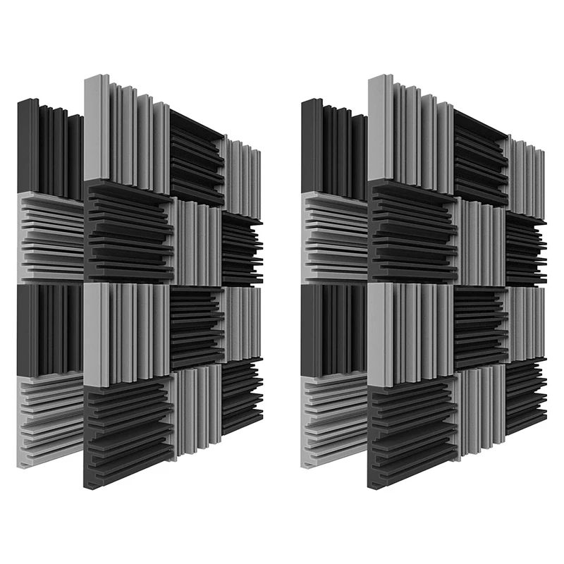 

48 упаковок самоклеящиеся звукостойкие пенопластовые панели, 12X12X2 дюйма акустическая пена, высокоэластичная Звукоизоляционная прокладка