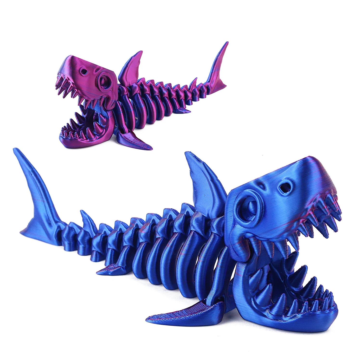 3D shark skeleton joint movable and retractable toy multi-color creative ornament decompression decoration gift fidget toys,puzzle toys,anti stress toys