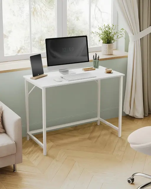 VASAGLE Computer Desk, Small Office Desk and Workstation, Work Desk for Home Office, Study, Bedroom, 50 x 100 x 76 cm