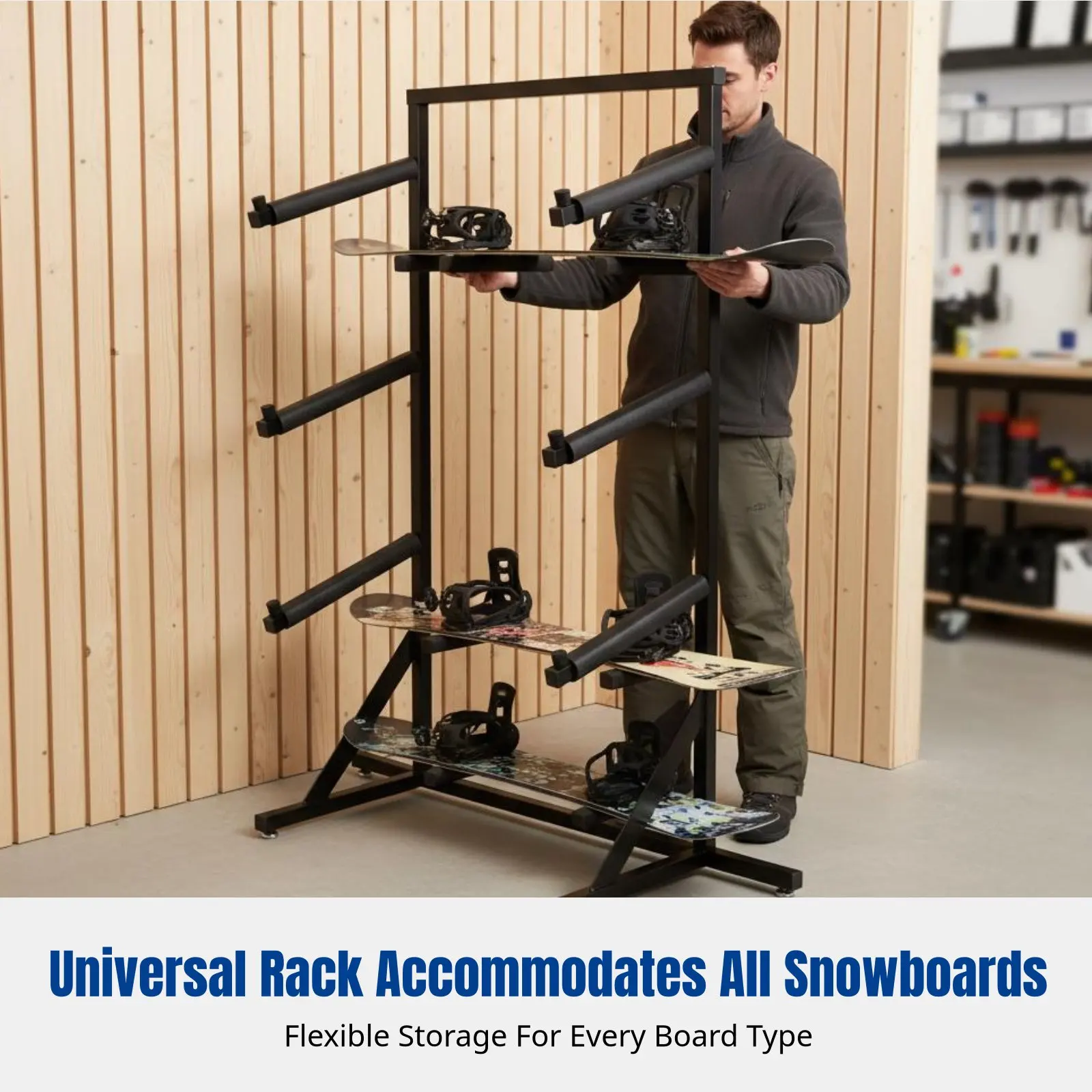 스키보드 드라이버, 플로어 랙, 장비 정리대, 싱글 및 더블 보드용 스노우보드 스탠드