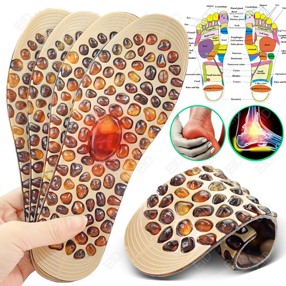 Weich gummi Kopfstein pflaster Therapie Akupressur Pad Füße Massage gerät Schlankheit sohle für Schuhe Unisex Einlegesohlen verbessern die Durchblutung – Detail 1