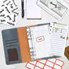 A6 Binder Classeur Budget PU Leather Planner Pockets Cash Envelope Organizer System Excluding transparent Zipper Pocket Notebook 5