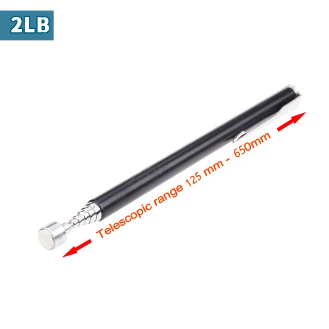 7 Styles Telescopic Magnetic Pen Metalworking Handy Tool Magnet Capacity for Picking Up Nut Bolt Adjustable Pickup Rod Stick 2LB Black
