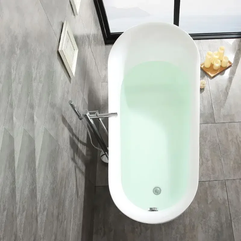 Modern Interior Free Stand Alone Acrylic Bathtub Bath Tub Bathroom Freestanding Alone Soaking Bathtubs 4