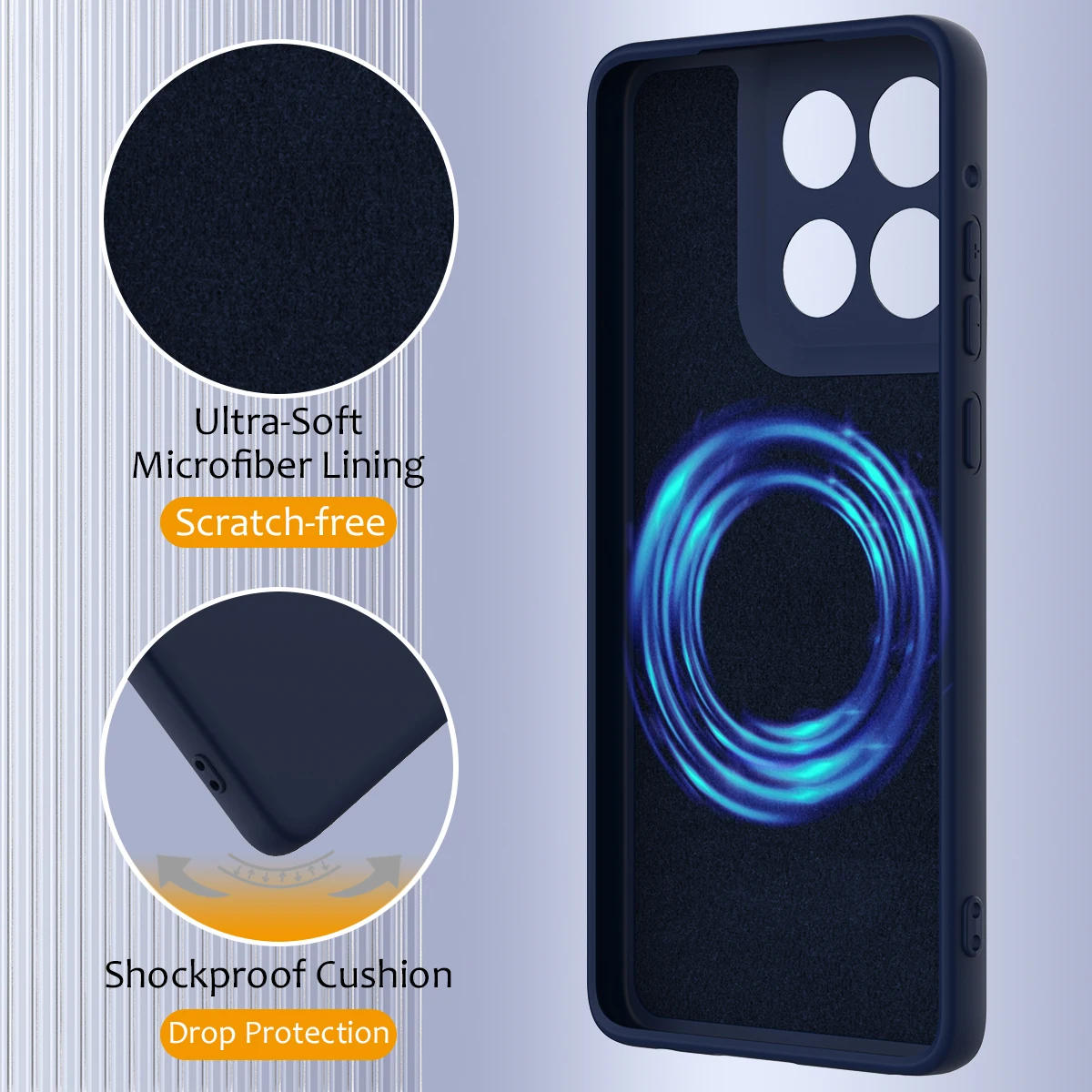 MagSafe Magnetic Liquid Silicone Soft Case with Wireless Charging Compatibility