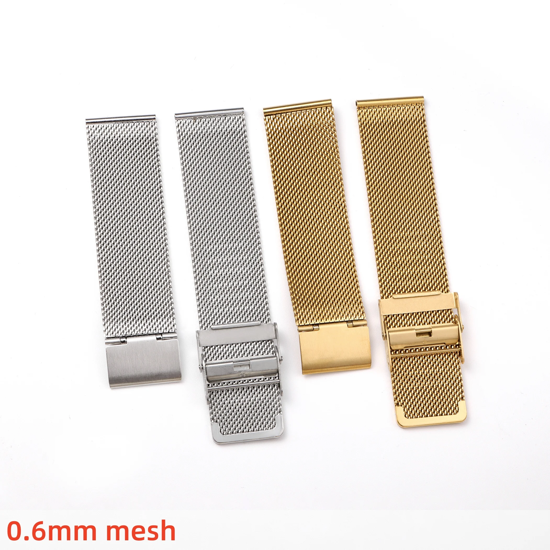 Sleek Silver Milanese Mesh Metal Wristband Strap