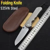 Chris Reeve CR S35VN Blade Ball Bearing  Stone Wash Titanium Alloy Survival Tool Outdoor Camping Knife High Hardness Sharp EDC 1