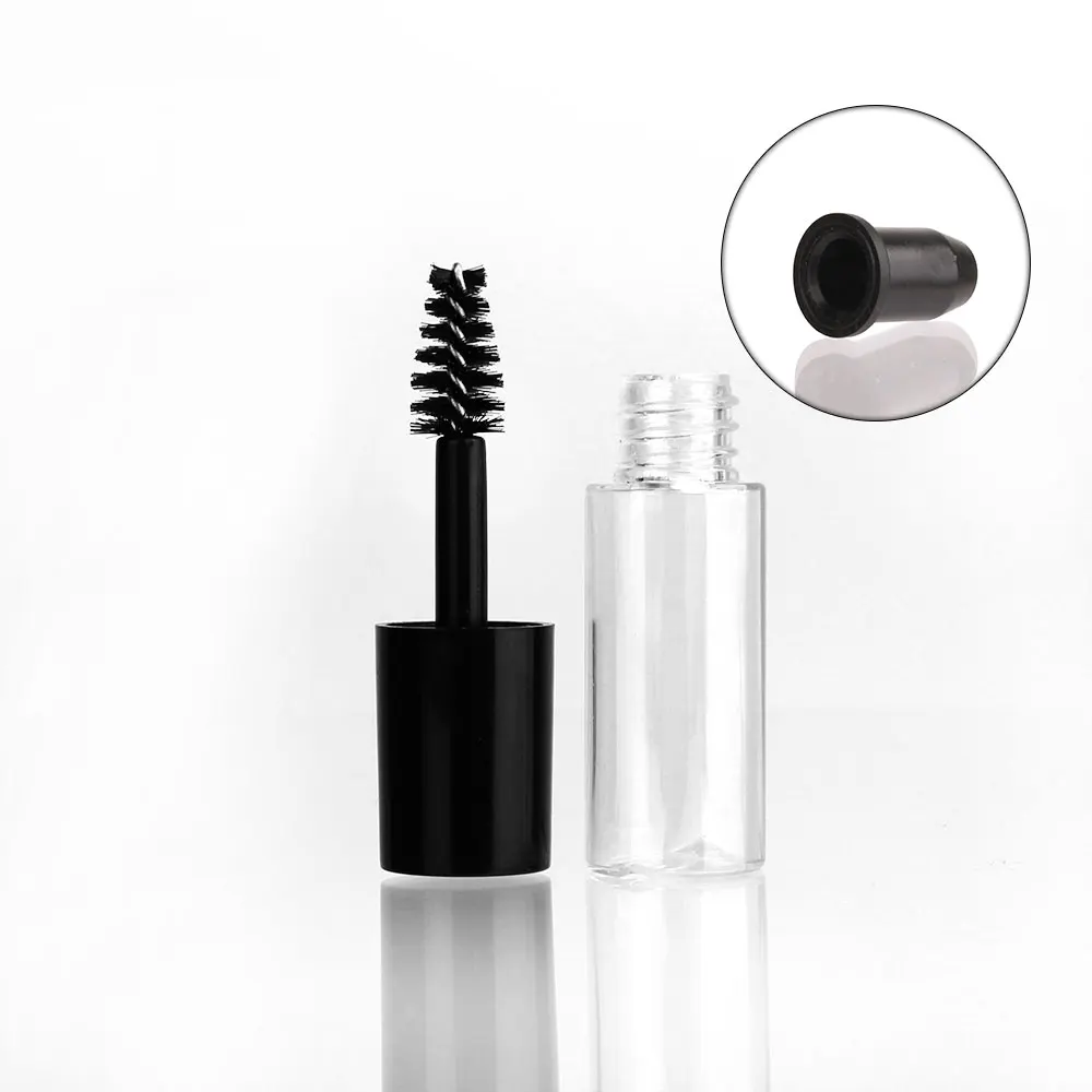 Cosmetic Bottle Makeup Empty Bottle 3ml 10pcs Pack3ml Empty Mascara Tube Eyelash Cream Vial Liquid Bottle Sample Cosmetic Container with Leakproof Inner Black Cap