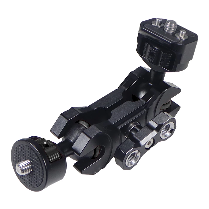 Magic Arm 360 Rotation Double Ball Head with Arri Pin 1/4 3/8 Screw Adapter for