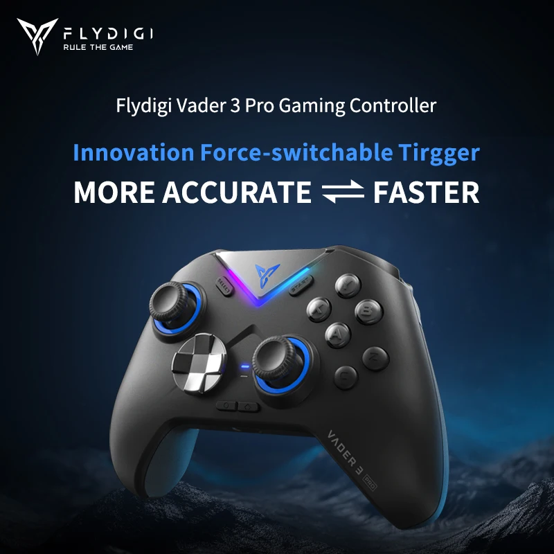 New Flydigi VADER3/VADER 3 Pro Game Handle Force Feedback SixAxis RGB Customize Gaming