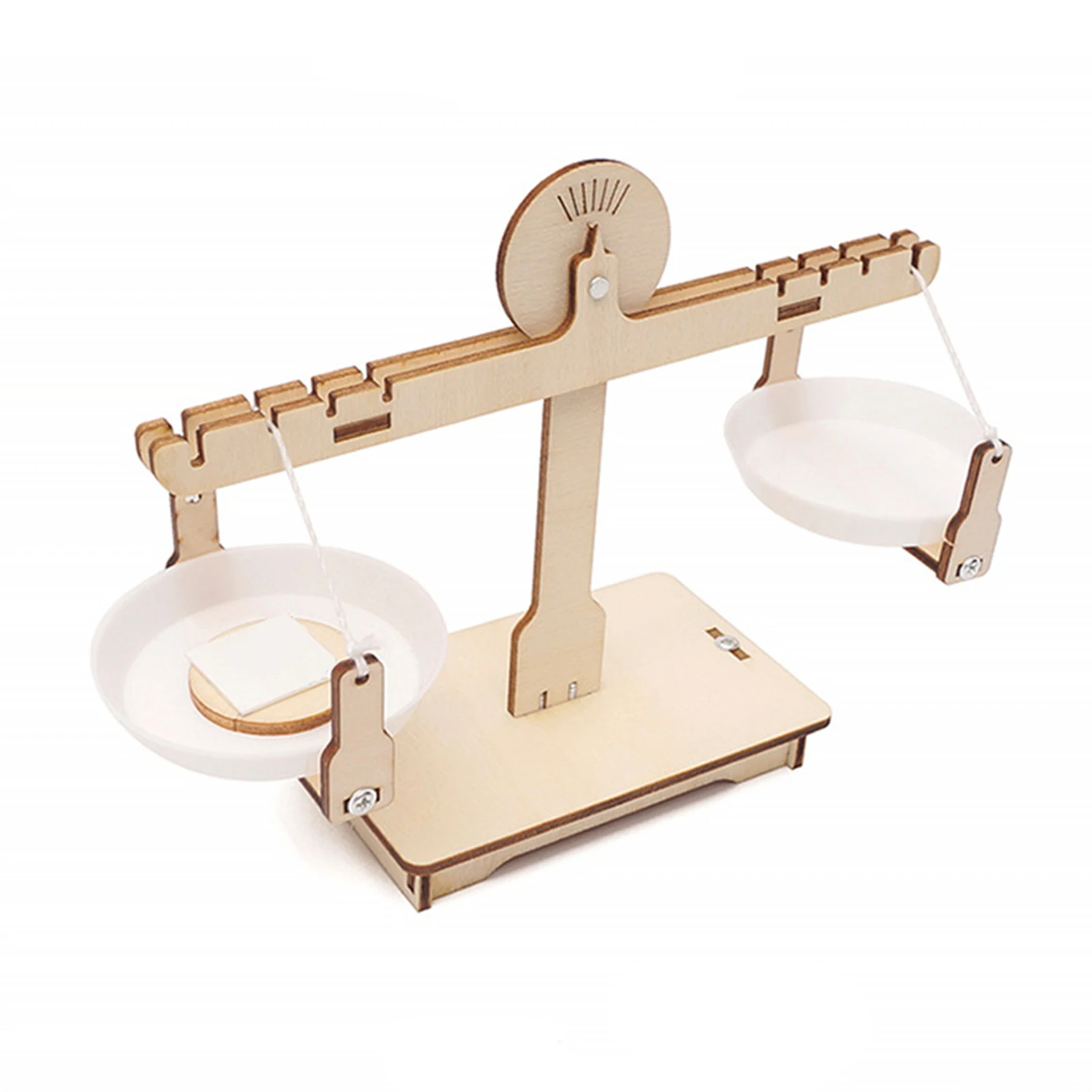 DIY Balance Scale Lever Wooden Weighing Scale Science Math Teaching Early Educational Balancing Toy for Students Kids