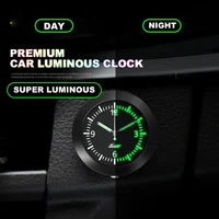 1PC Mini Car Clock Luminous Auto Stick-On Digital Watch Mechanics Quartz Motorcycle Clocks Auto Ornament Car Accessories 2