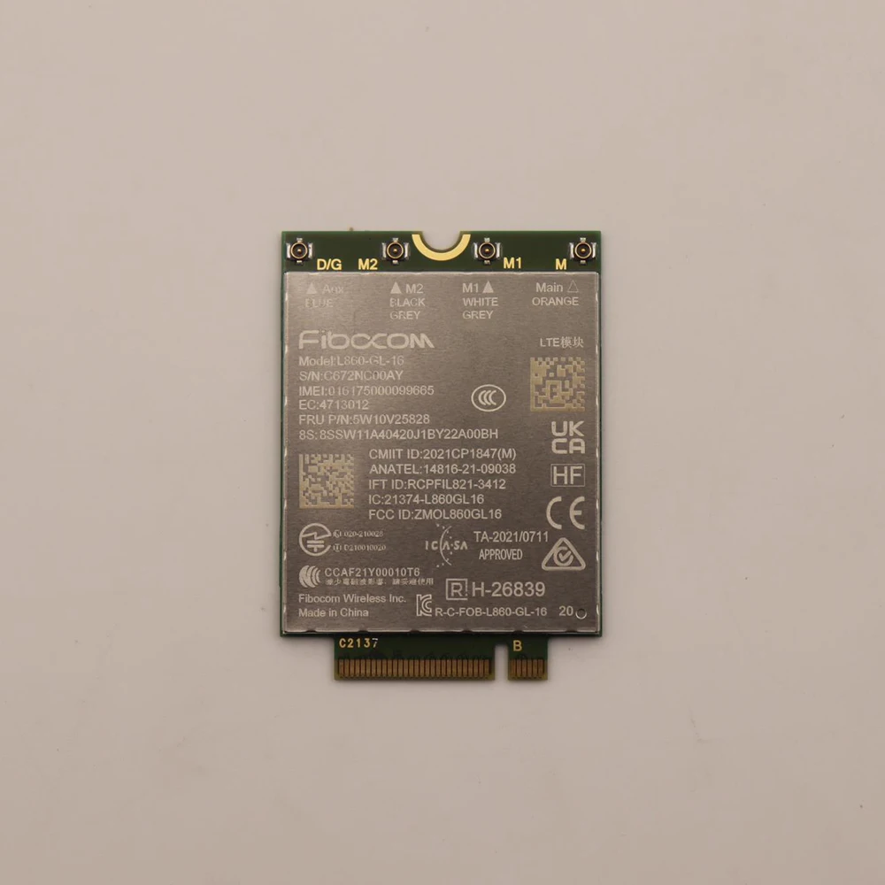 L860-GL-16 FRU 5W10V25828 LTE CAT16 WWAN 카드 (씽크패드 T14, T14s, L14, L15, P14S, P15V, X13 요가 3세대, X1 나노 2세대, T16, P16S