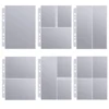 A5 7-Hole Binder Refill Sheets 10pk Clear PP Sleeves Special 3-Pocket Design Universal High Clarity Photo Postcard Protectors 1