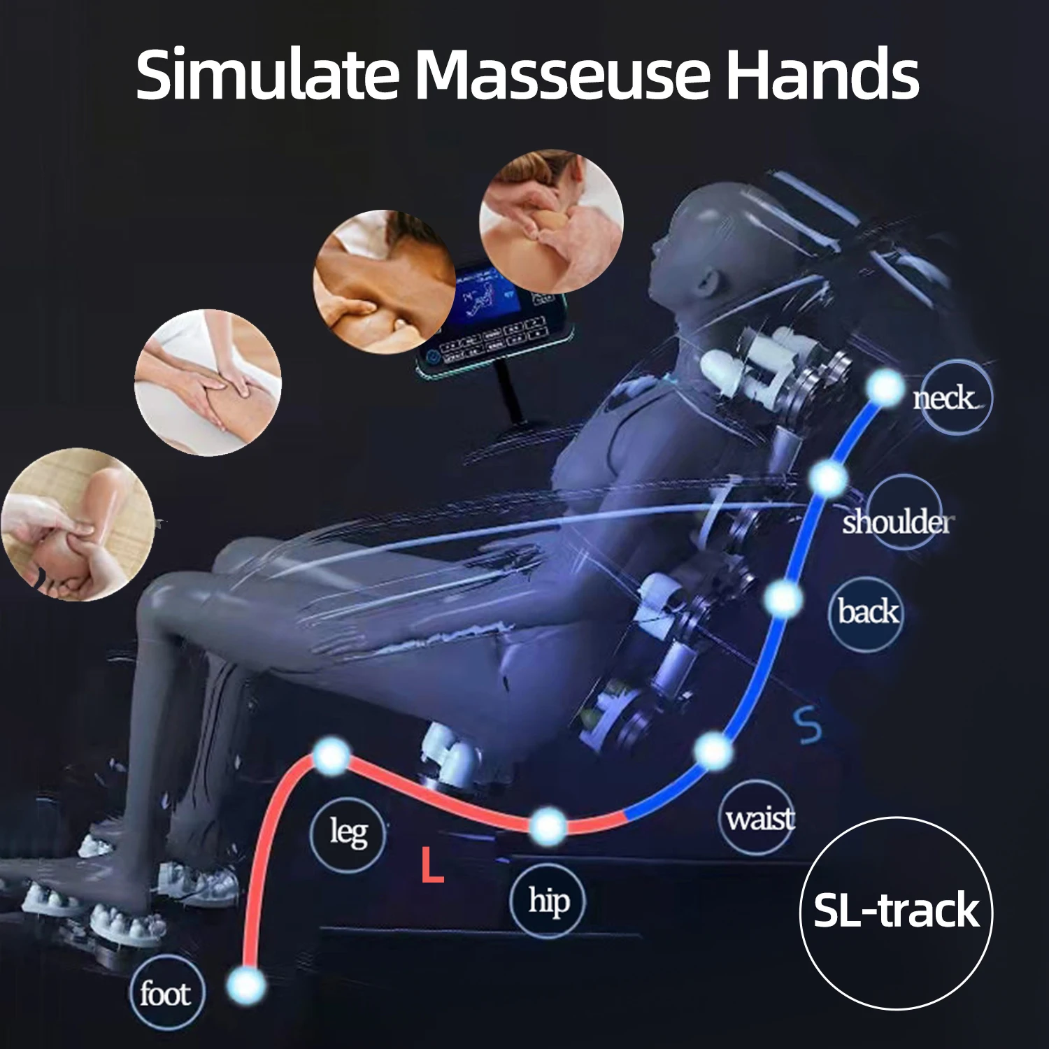 2025 Massage Chair 4D Zero Gravity Full Body and Recliner, Shiatsu Recliner, Massage Chair with Bluetooth Speaker 4