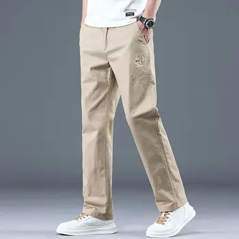 Trend-in Comforting Cotton 100% Loose-straight Rear Banding Casual Pants Men's Bay Daily LP1005