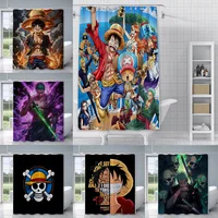Shower Anime For L-Luffys Curtain Waterproof Polyester Fabric Paint Colorful Bath Curtains Home Bathroom Decor Curtain With Hook 1