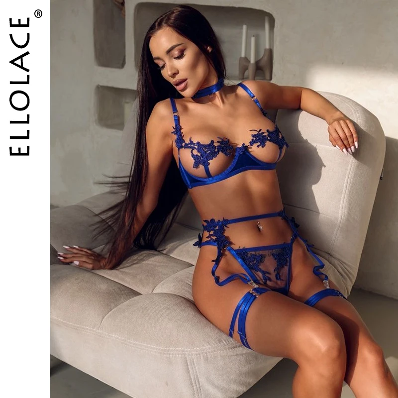 Lingerie Sets Women Sensual Open Bra See Through Underwear Lace Sexy women lingerie set sexy bra set women underwear set