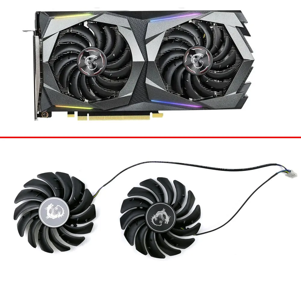 2 Pezzi Ventola Di Raffreddamento Della Scheda Muslimgpu Per Msi Geforce Gtx 1650 Super 1660 1660Ti Ventola Della Scheda Grafica Gaming X