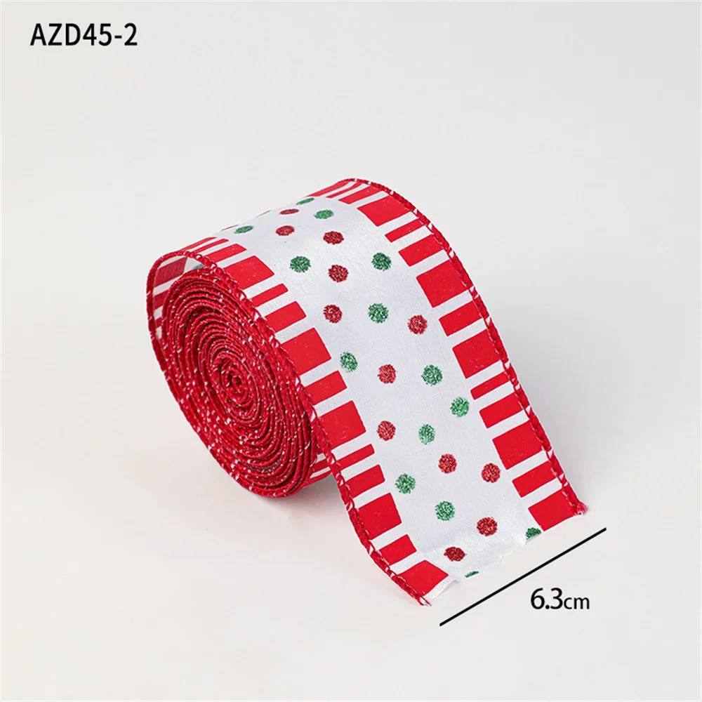 2M/Rolle Weihnachten Leinen Bänder Santa Claus Weihnachten Krücke Gedruckt Band DIY Kranz Bögen Neue Jahr Geschenk Verpackung Handwerk dekoration – Detail 25