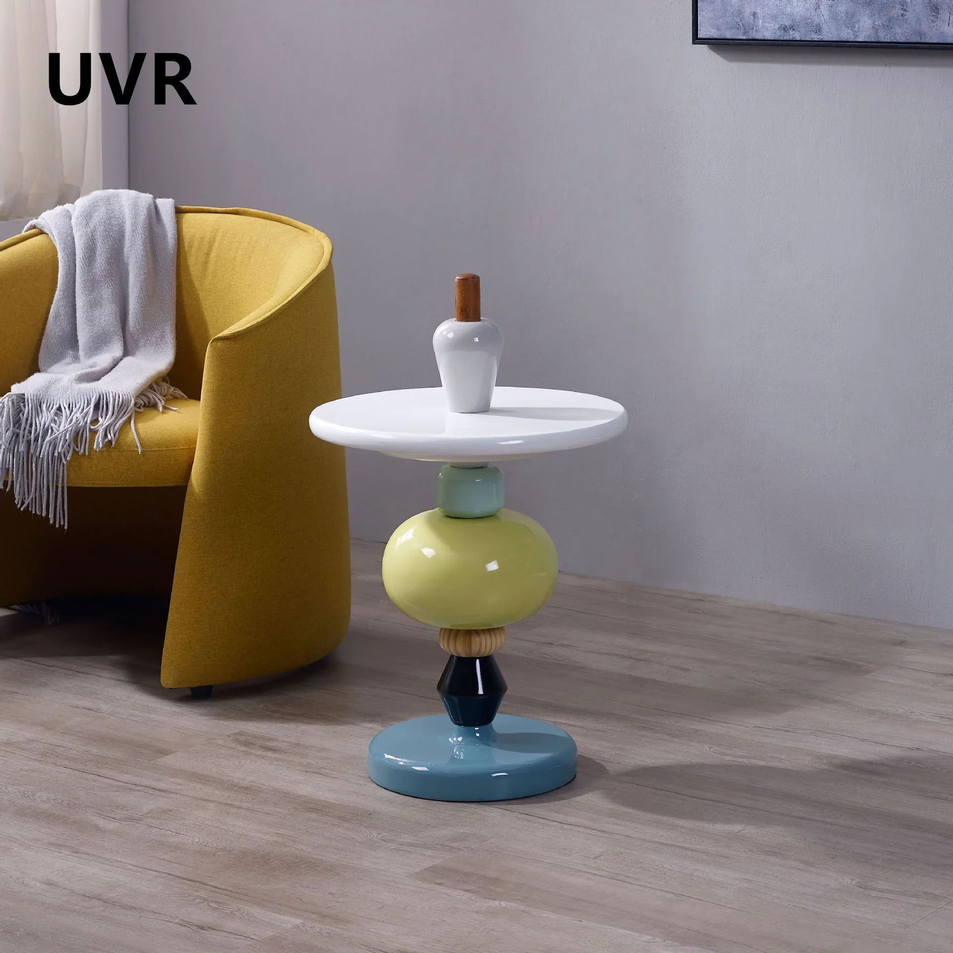 UVR High Quality Coffee Table Small Round Table Living Room Sofa Side Corner Small Side Bedroom Coffee