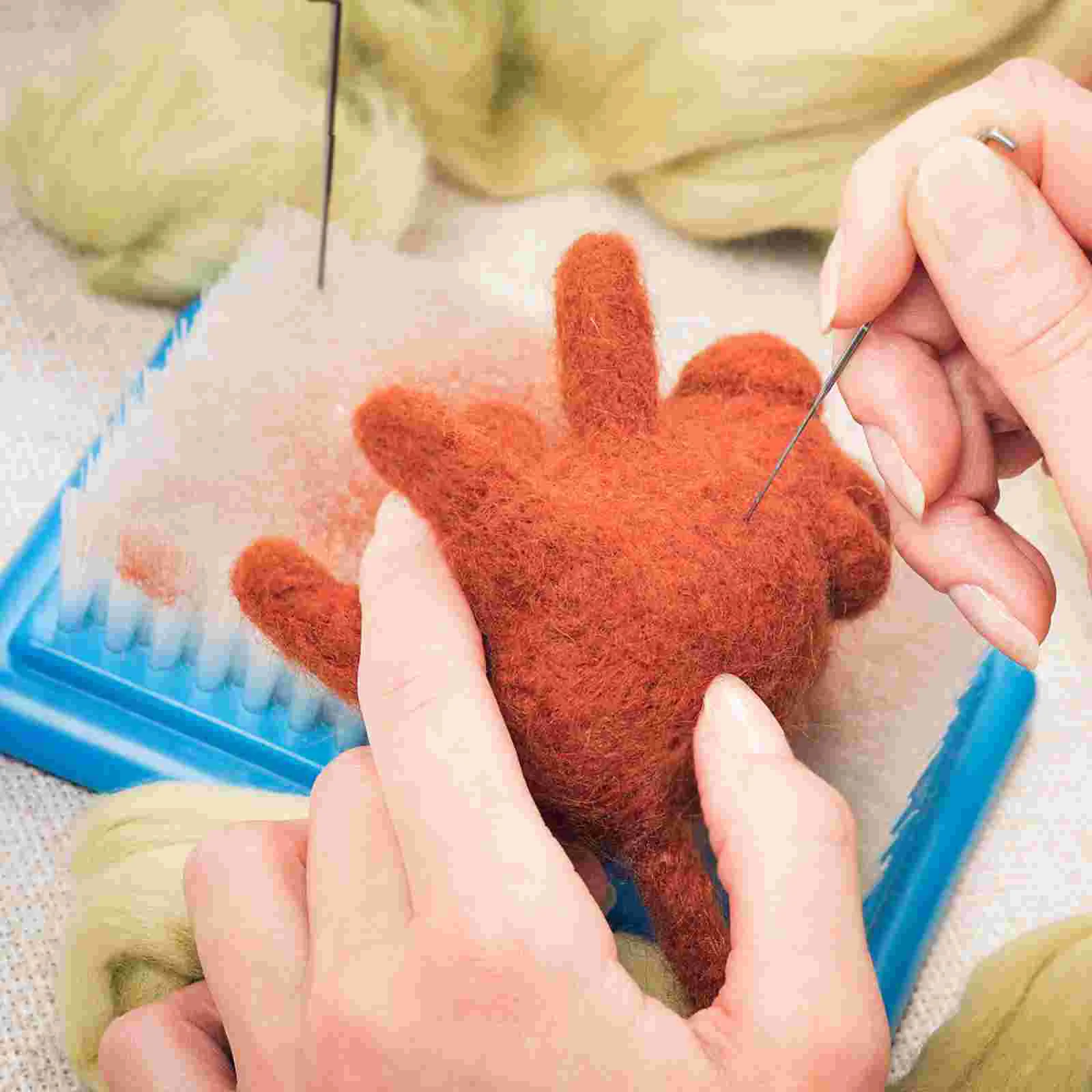 Wool Carder Brush Hand Carder Mat Felting Supply Felting Brush Handcrafted