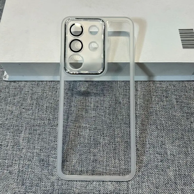 Luxury Soft Bumper Clear Back Phone Case with Transparent Design