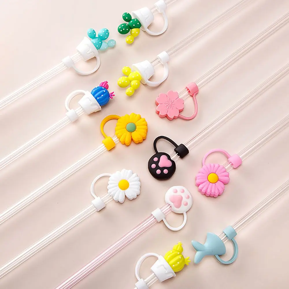 Silicone Straw Covers Anti-Dust Cap for Straws