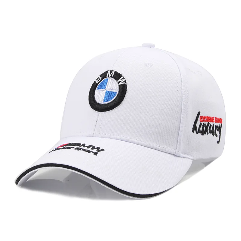 BMW 모터스포츠 로고 자수 엠블럼 야구 모자 야외 스포츠 여름 태양 모자 조정 가능한 캐주얼 선스크린 모자 액세서리