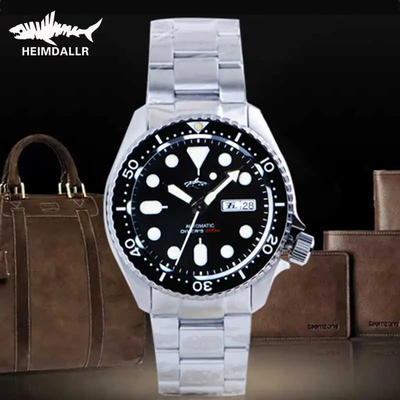 

Мужские часы для дайвинга HEIMDALLR SKX007, Сапфировая Керамическая рамка, Водонепроницаемость 200 м, Япония NH36A, механические часы с автоматическим механизмом