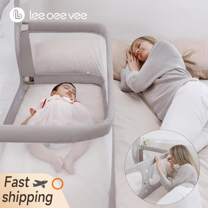 Barrera de Seguridad Cama niño Barandilla de Cama bebés Protectores con  Altura Ajustable de 5 Orificios para Camas de niños Camas 60 cm Gris