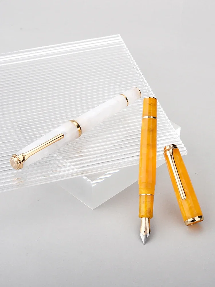 Hongdian-pluma estilográfica acrílica N1 de alta gama, pluma de tinta para caligrafía, firma de negocios, oficina, estudiantes, Regalos especiales, 0,5 MM