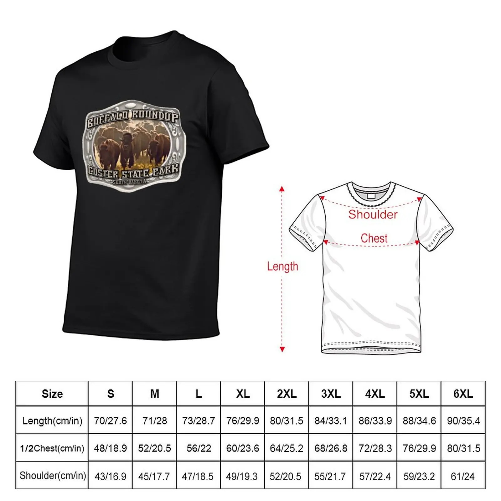 Custer State Park Buffalo Roundup T-Shirt anime clothes customs t shirt men