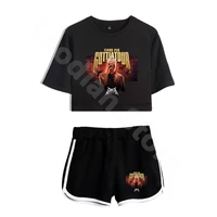 Tiago PZK Gotti A Tour 2025 Tee Shorts Suit Fashion Two Piece Sets Casual Short Sleeve 2 Piece Set Hip Hop Tees Funny Crop Top 1