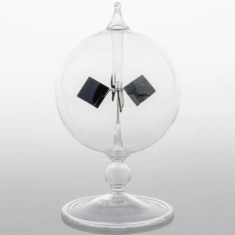 Clear Solar Power Radiometer Sun Light Energy Spinning Vanes Glass Radiometer Science Educational Light Mill 4