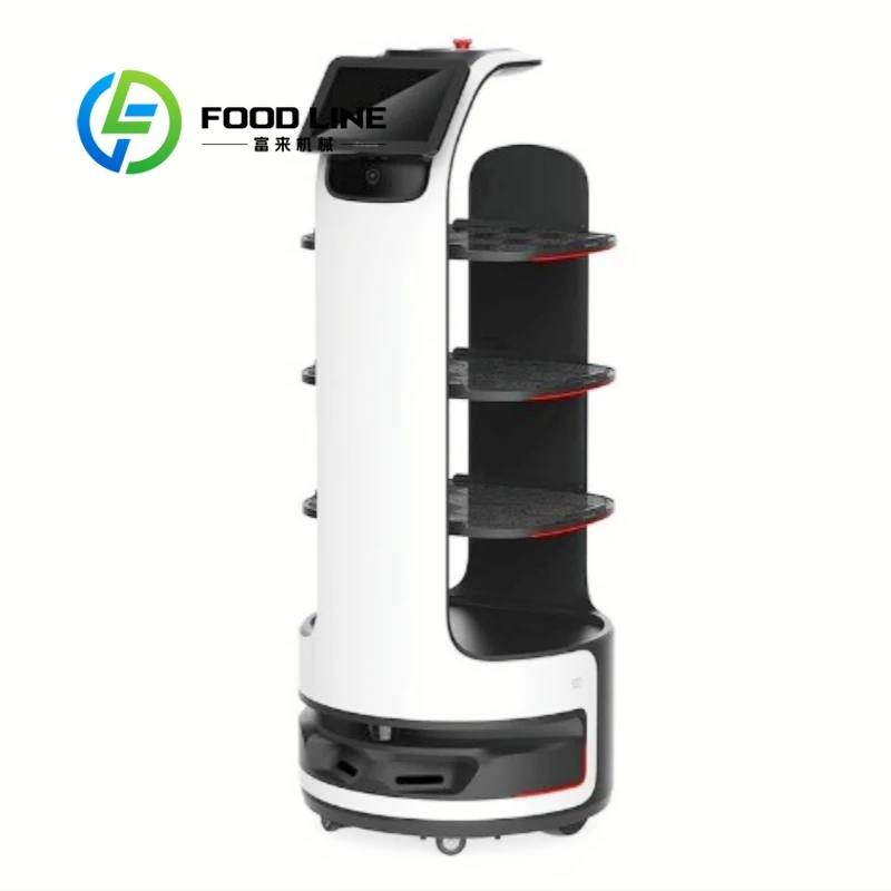 รูปสินค้า หุ่นยนต์เสิร์ฟอาหารอัจฉริยะ 3 ชั้น ไฟ RGB สร้างบรรยากาศ