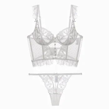 Tanga Dentelle Française Noël Pure Desire Transparent Fente Haute Sans Retirer Érotique T Pantalon Confort Taille S-XL ​ ​   Ensemble MOYISU
