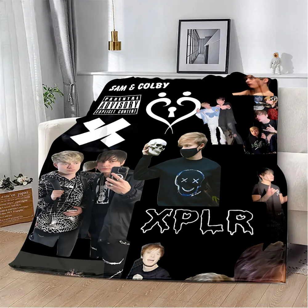 Printed Blanket Sam and Colby XPLR Picnic Blankets Warm Blanket Soft and Comfortable Blanket Home Travel Birthday Gift 6