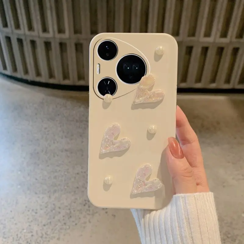 Laser Love Heart Design Soft Silicone TPU Phone Case