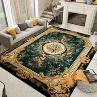 European Luxury Living Room Decoration Carpet Retro High Quality Rug Bedroom Decoration Parlor Cloakroom Decor Non-slip Door Mat 2