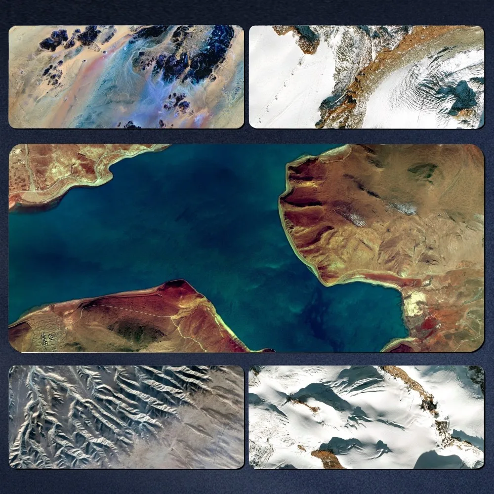 Tappetino Per Mouse Con Vista Fotoaerea Satellitare Terrestre Tappetino Per Mouse Con Accessori Per Giochi Pad Tappetino Per Tastiera Xxl Prime Gaming
