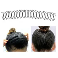 Peigne invisible noir pour femmes, outil de coiffure pour fixer les mèches rebelles et les franges, avec aiguille courbe pour insertion discrète ​ 4