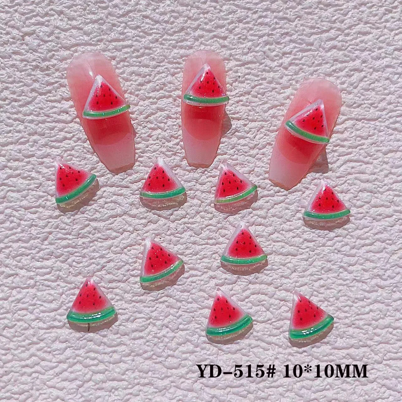 10pcs 체리 딸기 네일 매력 부품 3D 달콤한 빨간색 귀여운 수지 과일 네일 아트 장식 액세서리 매니큐어 DIY 쥬얼리