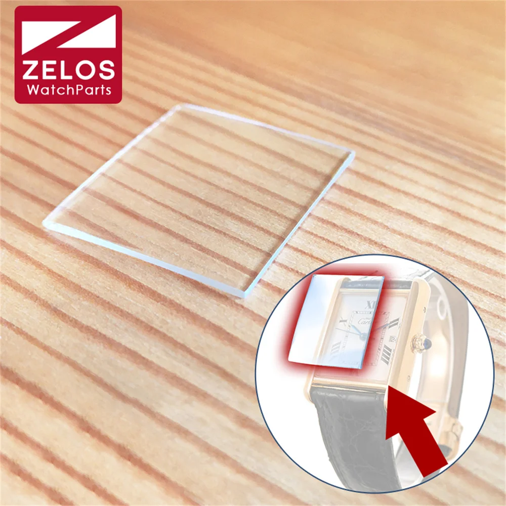 Vetro Cristallo Punterie A Cupola Singola Per Orologio Cartier Jumbo Tank Vermeil Sterling