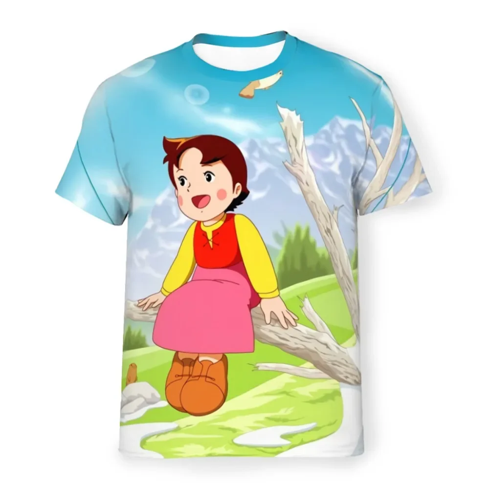 

Летние мужские футболки Heidi the Girl из альпссии на дереве, Полиэстеровая футболка с коротким рукавом, дышащая одежда с 3D принтом