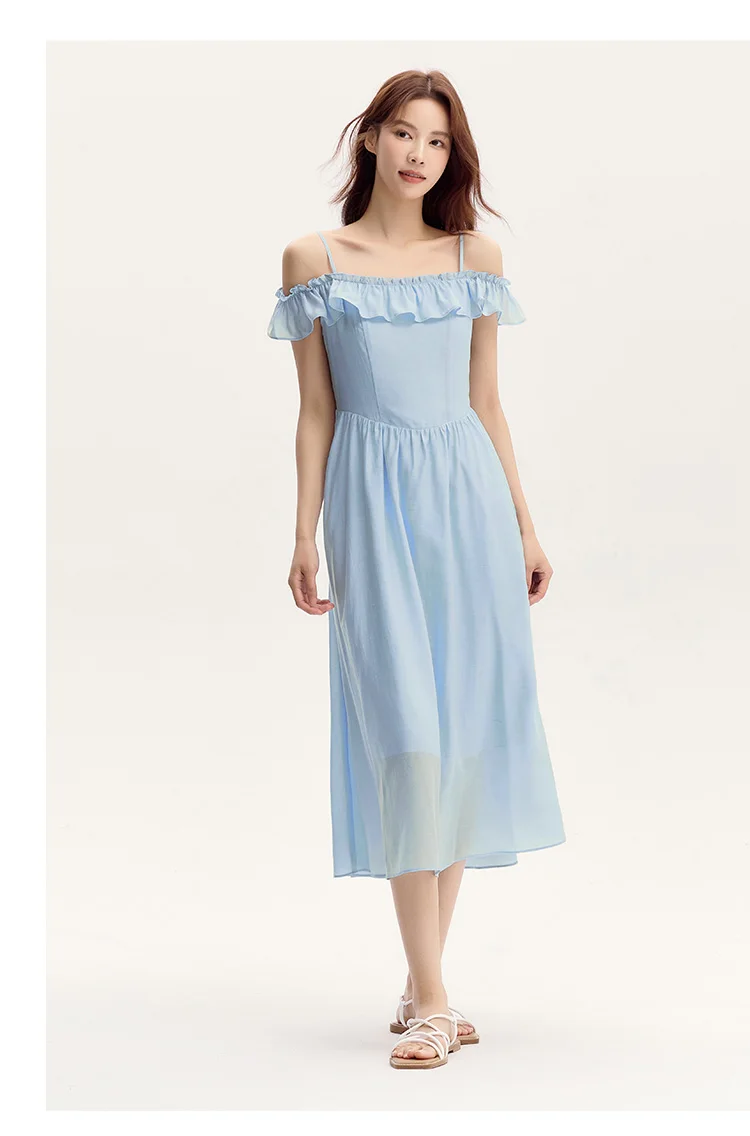 Bodycon Dress Women Slim Fit With Ruffled Hem Summer New Short Flutter Sleeves And Gentle Mid-Length Dress 13 Bodycon Dress Women Slim Fit With Ruffled Hem Summer New Short Flutter Sleeves And Gentle Mid-Length Dress