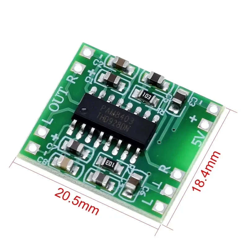 Audio Amplifier Board 2.5V To 5V Mini PAM8403 Power Amplifier Board 2 Channels 3W Class D Audio Speaker Sound Amplifier Board For Arduino