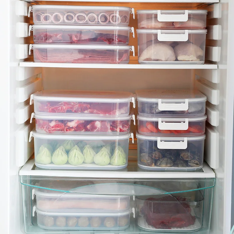 Refrigerator Storage Box Food Storage Containers Meat Container for Fridge Organizer Frozen Meat Fresh-Keeping Kitchen Crisper 5