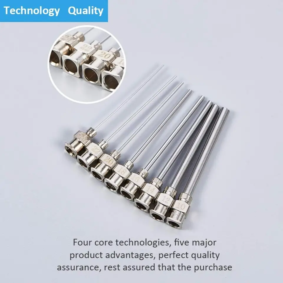 16PCS 15 Inch Stainless Steel Dispensing Needle Tip Blunt Needle with Luer Lock for Refilling Glue image 5
